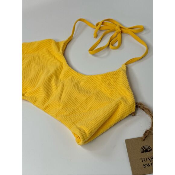 Free People x Toast Swim Sunset Signature Cut Out Ribbed Swimsuit XS - Picture 12 of 14